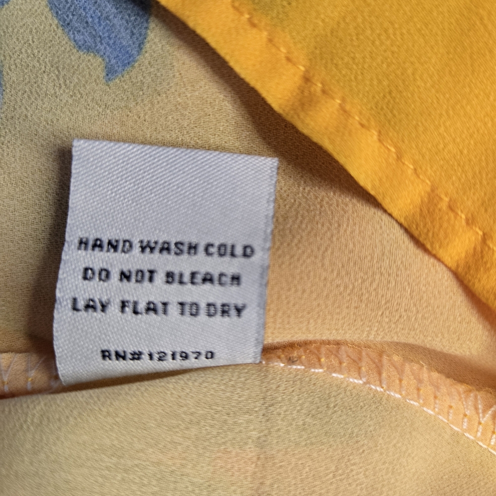 JEALOUS TOMATO Size S Bright Yellow Floral Summer Blouse - Picture 11 of 11